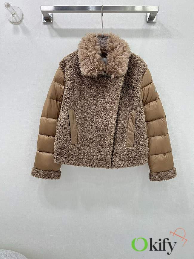 Okify Moncler Brown Down Jacket SML 18974 - 1