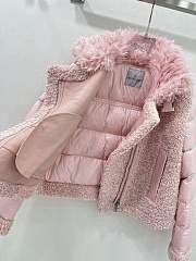 Okify Moncler Pink Down Jacket SML 18975 - 4