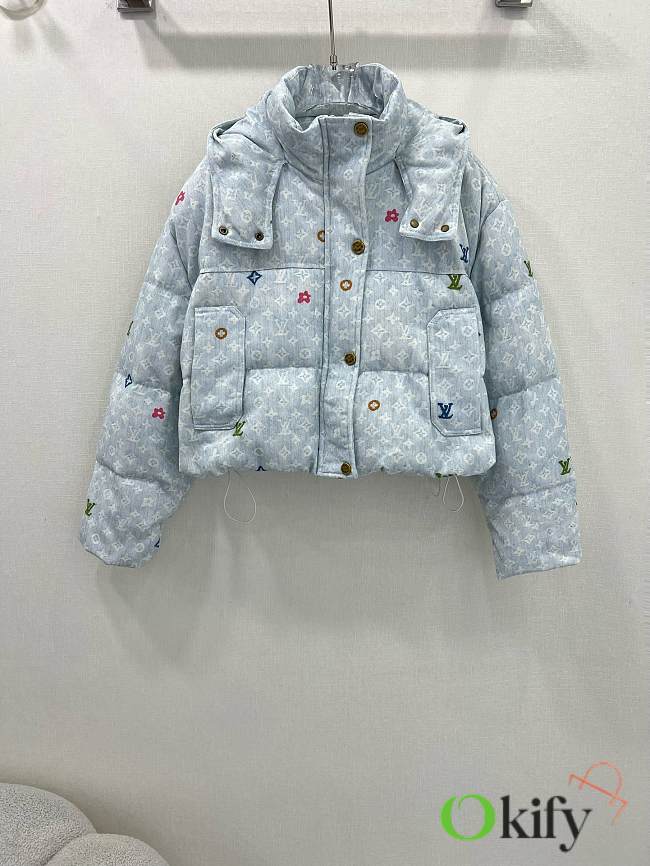 Okify Louis Vuitton Blue Sky Down Jacket SML - 1