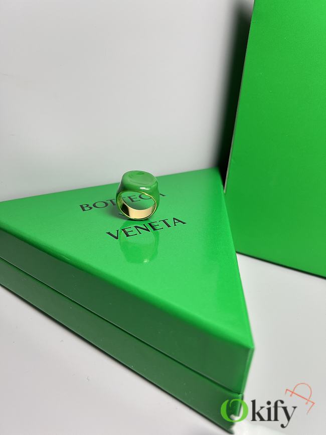 Okify Bottega Veneta Green Gold Ring  - 1