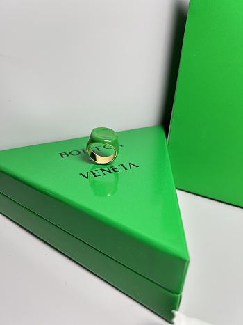 Okify Bottega Veneta Green Gold Ring 