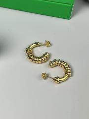 Okify Bottega Veneta Telephone Wire Gold Earrings  - 4