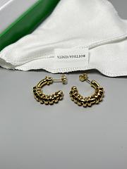 Okify Bottega Veneta Telephone Wire Gold Earrings  - 2