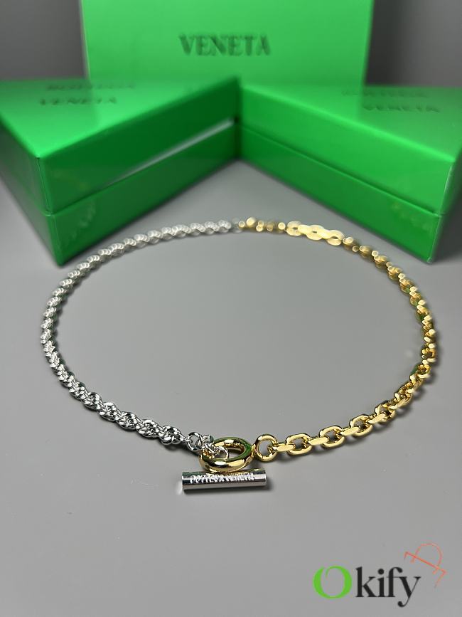 Okify Bottega Veneta Gold And Silver Necklace  - 1