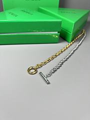 Okify Bottega Veneta Gold And Silver Necklace  - 4