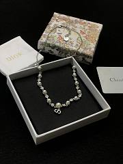 Okify Dior Pearl Silver Necklace  - 4