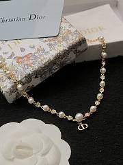 Okify Dior Pearl Gold Necklace  - 1