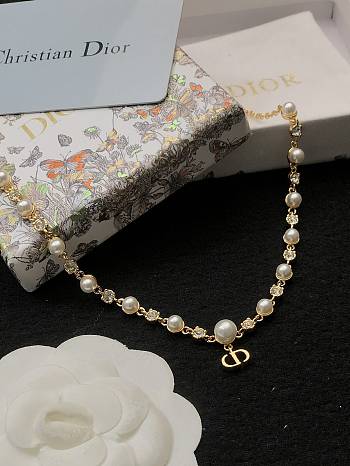 Okify Dior Pearl Gold Necklace 