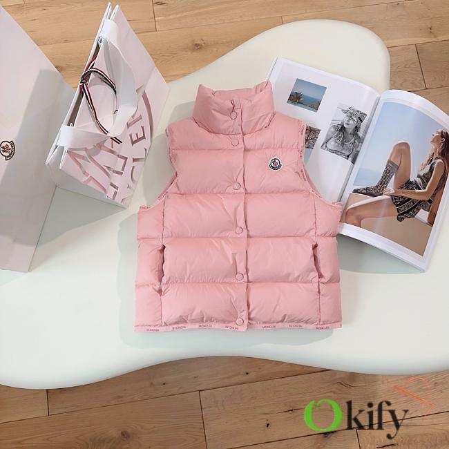 Okify Moncler Badia Pink Down Gilet  - 1