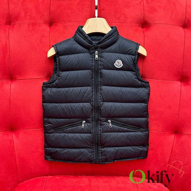 Okify Moncler Longue Saison Black Down Gilet 100-180cm - 1