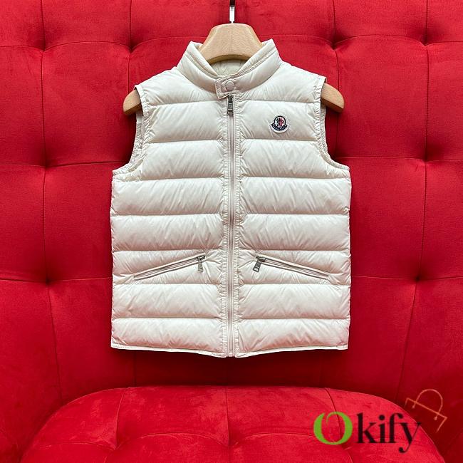 Okify Moncler Longue Saison White Down Gilet 100-180cm - 1