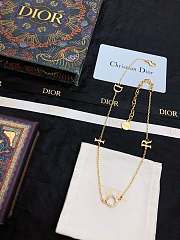 Okify Dior D-I-O-R letter necklace - 3