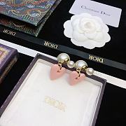 Okify Dior Pink Heart Earrings  - 4