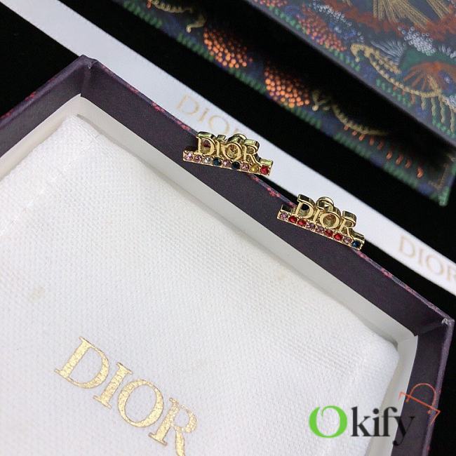 Okify Dior Letter With Multicolor Earrings  - 1