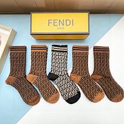 Okify Fendi Set 5 pairs of socks 19003 - 1