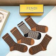 Okify Fendi Set 5 pairs of socks 19003 - 2