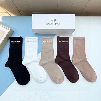 Okify Balenciaga Set 5 pairs of socks 19006