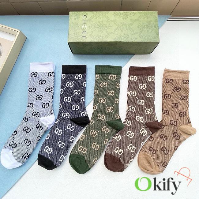 Okify Gucci Set 5 pairs of socks 19007 - 1