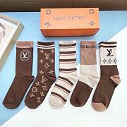 Okify Louis Vuitton Set 5 pairs of socks 19008 - 1