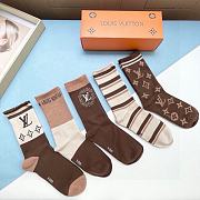 Okify Louis Vuitton Set 5 pairs of socks 19008 - 3