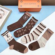 Okify Louis Vuitton Set 5 pairs of socks 19008 - 2