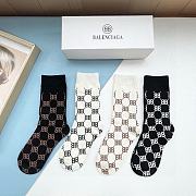 Okify Balenciaga Set 4 pairs of socks 19009 - 1