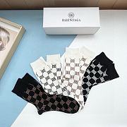 Okify Balenciaga Set 4 pairs of socks 19009 - 3