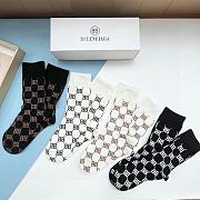 Okify Balenciaga Set 4 pairs of socks 19009 - 2