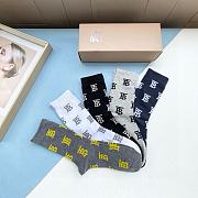 Okify Burberry Set 5 pairs of socks 19010 - 3