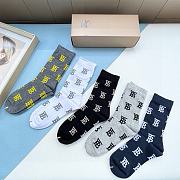 Okify Burberry Set 5 pairs of socks 19010 - 2