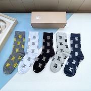 Okify Burberry Set 5 pairs of socks 19010 - 1