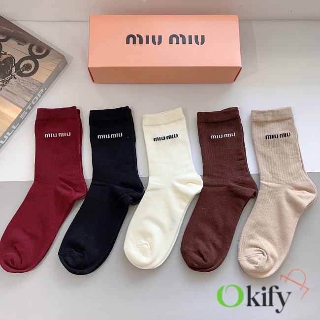 Okify Celine Set 5 pairs of socks 19012 - 1