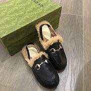 Okify Gucci Princetown Faux Fur Loafers for kids in black EU24-35 - 2