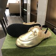 Okify Gucci Princetown Faux Fur Loafers for kids in gold EU24-35 - 4