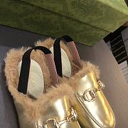 Okify Gucci Princetown Faux Fur Loafers for kids in gold EU24-35 - 2