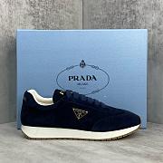 Okify Prada Dark Blue Loafer Shoes  - 1