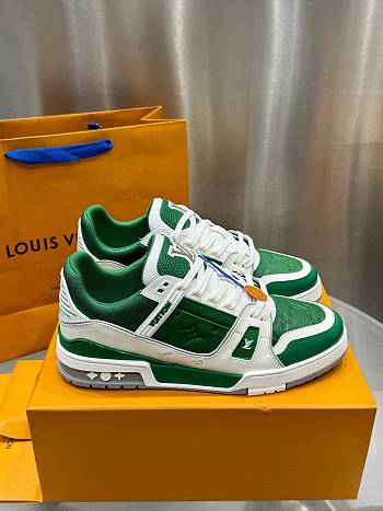 Okify Louis Vuitton Limited Edition Retro Dark Green Basketball Sneakers EU35-45