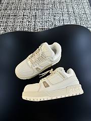 Okify Louis Vuitton White and Light Brown Sneakers EU35-45 - 2