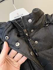 Okify Louis Vuitton dark pattern jacquard hooded down jacket SML - 3