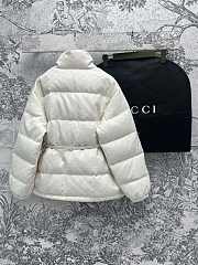 Okify Gucci White stand collar down jacket SML  - 4