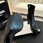 Okify Chanel Black Sheepskin Low Boots EU35-41 - 3