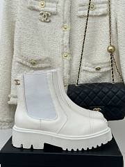 Okify Chanel Thick-soled elastic slip-on white ankle boots EU35-42 - 1