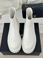 Okify Chanel Thick-soled elastic slip-on white ankle boots EU35-42 - 5