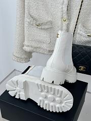 Okify Chanel Thick-soled elastic slip-on white ankle boots EU35-42 - 4