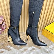 Okify Fendi hollow thick heel high boots in black EU35-42 - 3