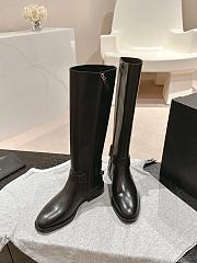 Okify Chanel Black High Boots 19077 - 5