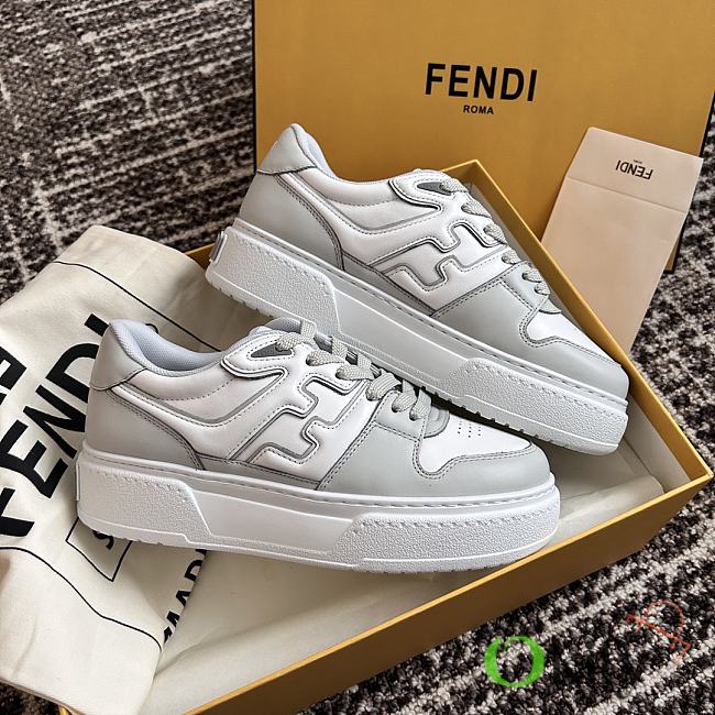 Okify Fendi Thick Sole Grey Gray Sneakers EU35-40 - 1