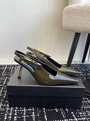 Okify YSL Dark Green Calf Patent Leather Slingback EU35-42 - 2