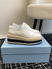 Okify Prada thick sole white brogue platform shoes EU35-40 - 1