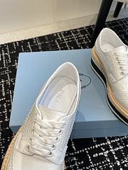 Okify Prada thick sole white brogue platform shoes EU35-40 - 5